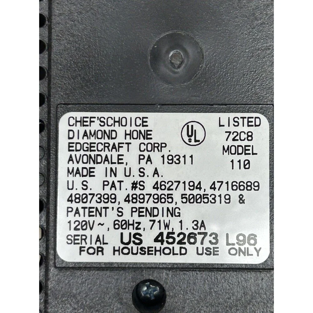 Chef's Choice Professional Diamond Hone Electric Knife Sharpener Model 110